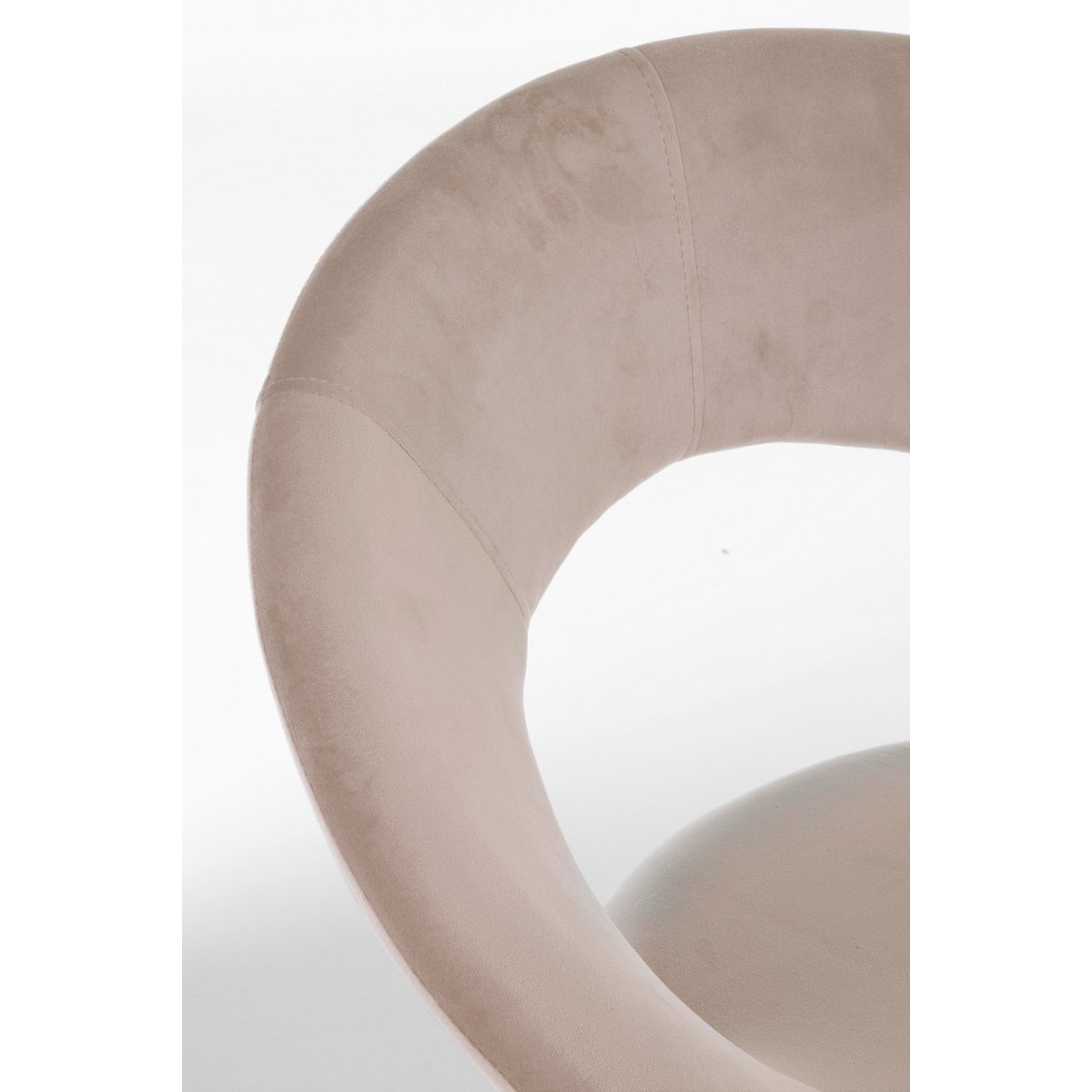 Poltroncina VANITY NERO velluto tortora