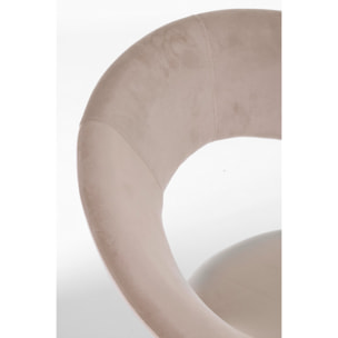 Poltroncina VANITY NERO velluto tortora