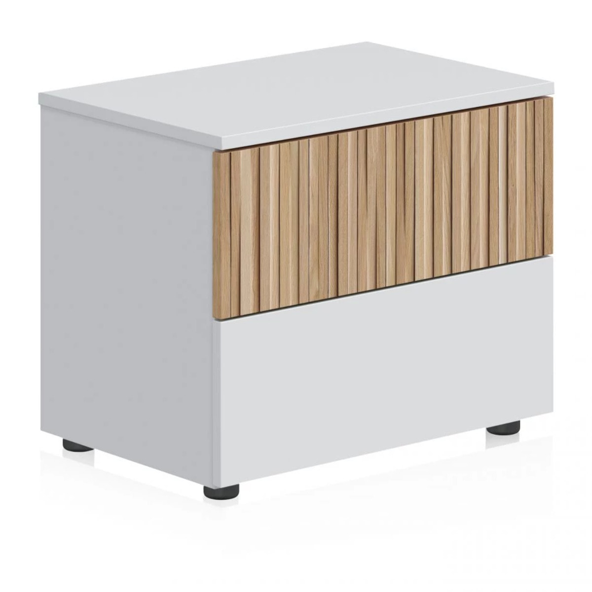 Mesita de noche Nitza Blanco Artik (Blanco Mate) - Natur