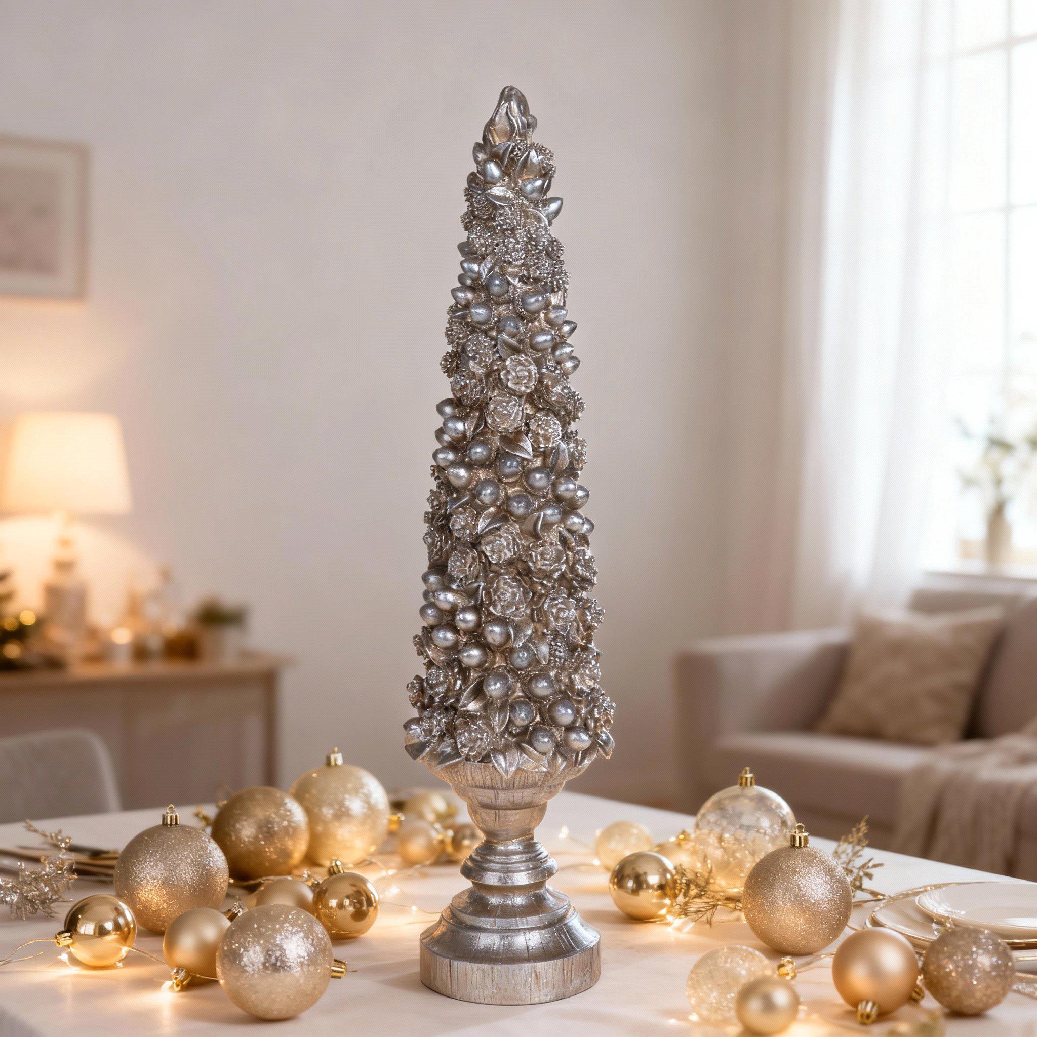 Albero pigne natale con base - Pezzi 1 - ORO - Bianchi Dino SpA