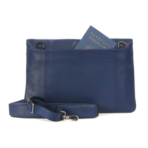 Borsa a tracolla  unisex In Vera pelle Made in Italy 23,5x34x4,5 cm
