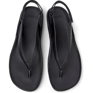 Sandalias - CAMPER Right Isla - Negro - Cuero liso