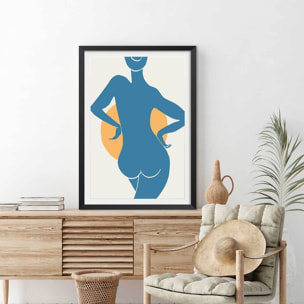 Affiche Bain de soleil Affiche sous cadre noir