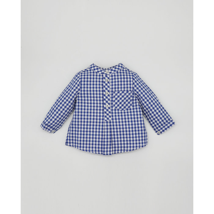 CAMISA CUADROS VICHY AZUL OSCURO