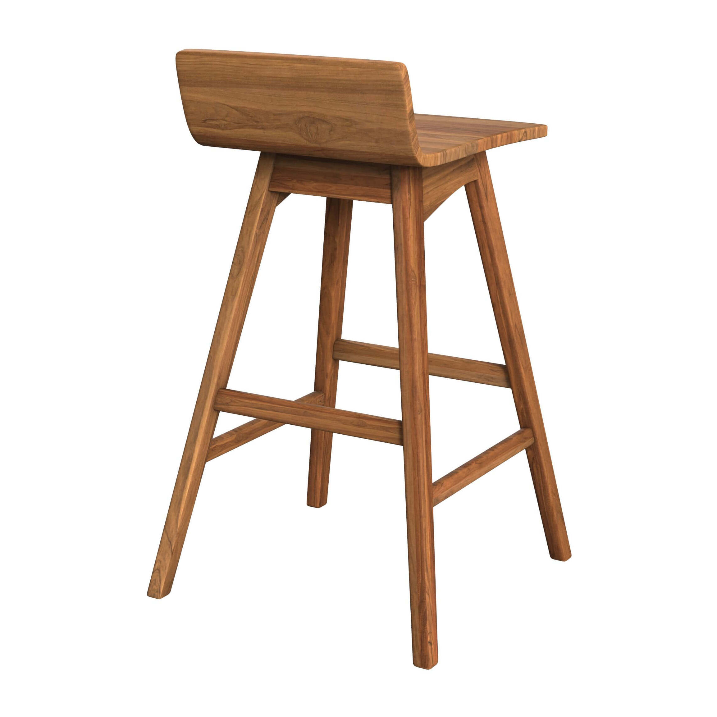 Chaise de bar en bois de teck 72,5 cm - Greta