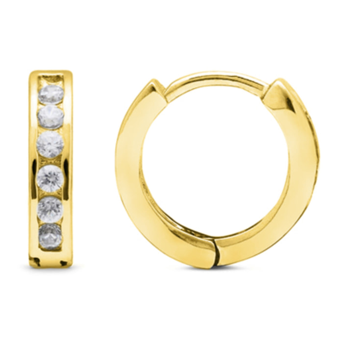 Pendientes Essential acabado oro amarillo 18k