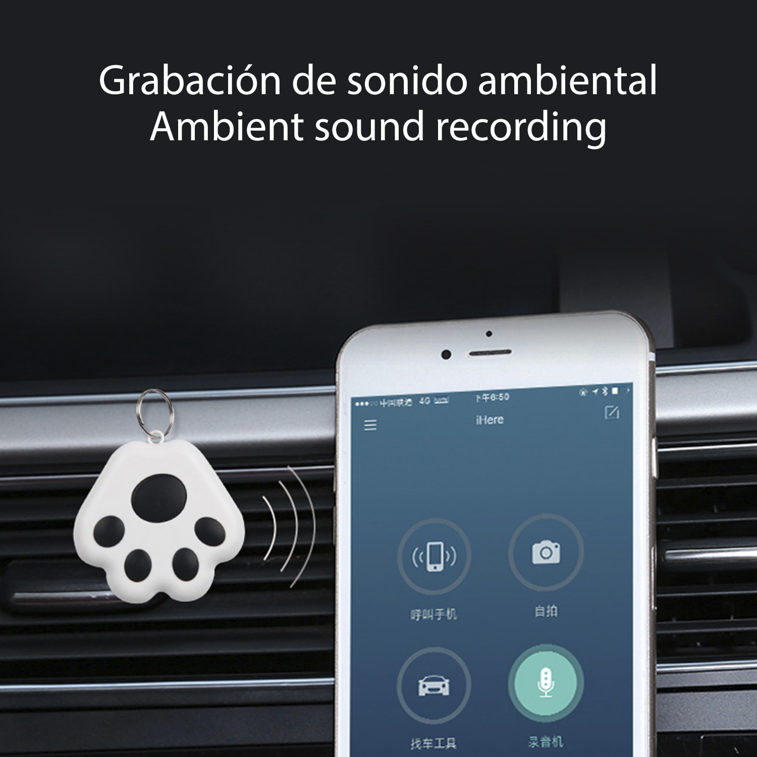 Localizzatore PAW Bluetooth 4.0 multifunzione, con indicatore GPS dell'ultima posizione. Per animali domestici, chiavi, bagagli, ecc.