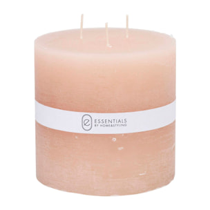 Vela Pilar Beige Ø14x14cm con 75h de combustión