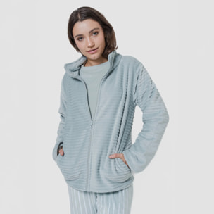 Sudadera terciopelo Raya lisa