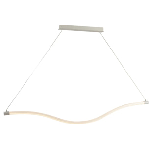 Lampadario a sospensione HALO bianco in metallo con diffusore in acrilico 30 W 4000 K (luce naturale)