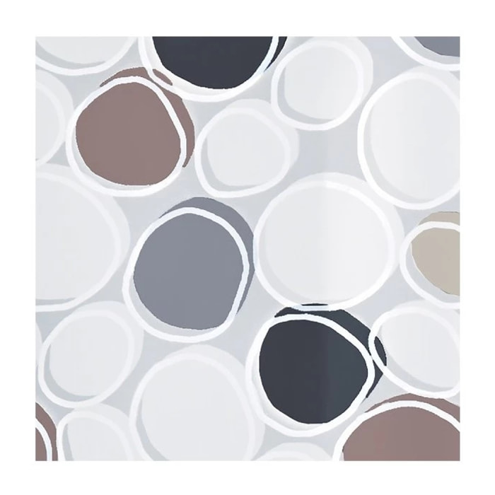 Rideau de douche PEVA DIDO 180x200cm Gris & Marron Spirella