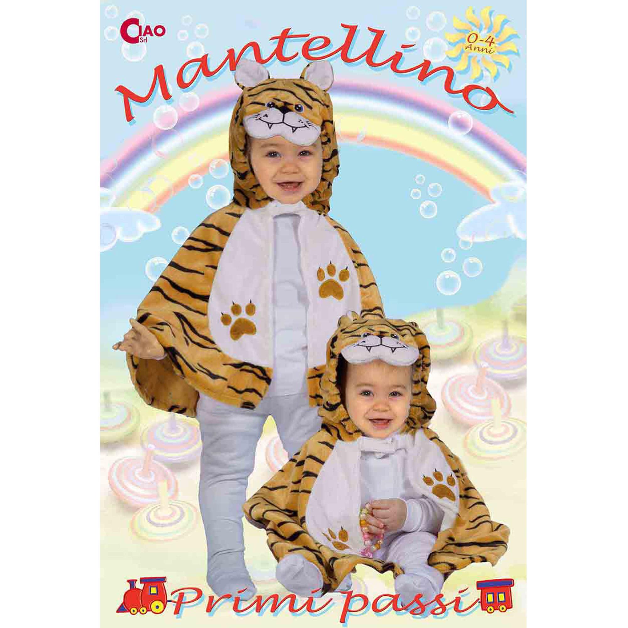 Costume Travestimento Tigrotto Mantellino Bambino Unisex