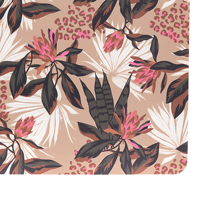 Set de table enduit motif tropical - Rose Boudoir