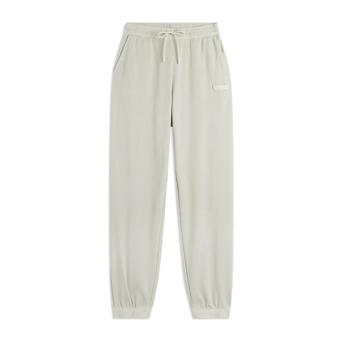 Pantaloni joggers da donna in tessuto jersey waffle