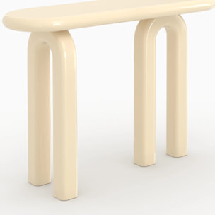 Console laquée blanche en MDF, 120 cm - Opale