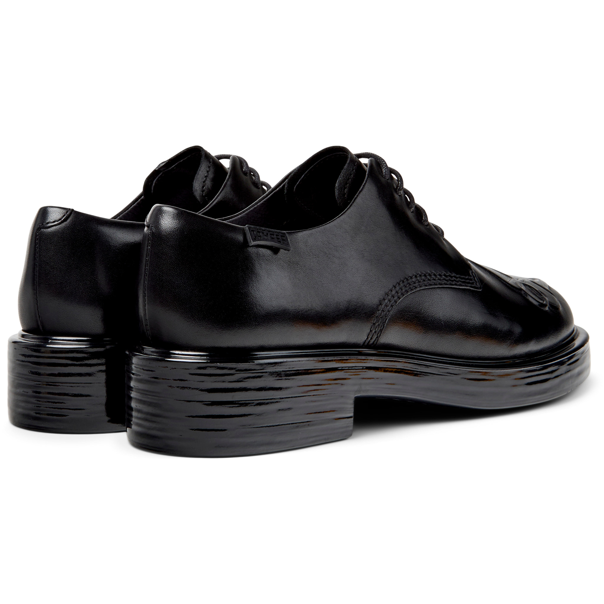 Zapatos de cordones - CAMPER Dean Twins - Negro - Cuero liso