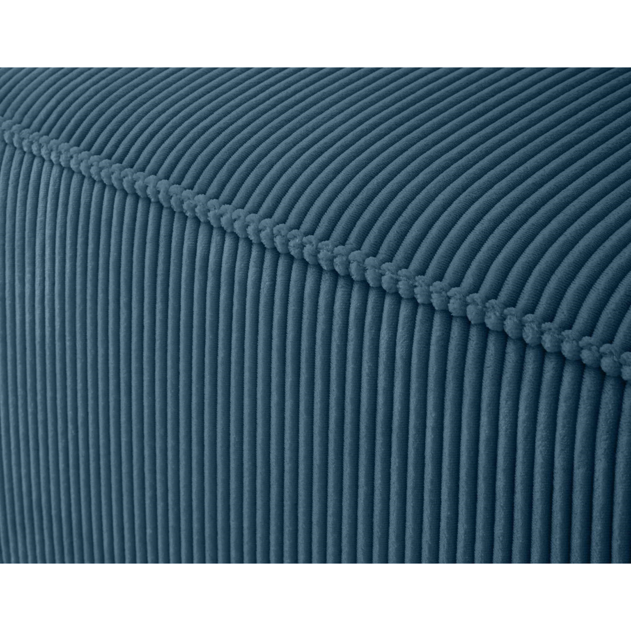 Arty - module d'assise gauche - en velours côtelé - Bleu