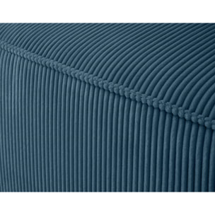 Arty - module d'assise gauche - en velours côtelé - Bleu