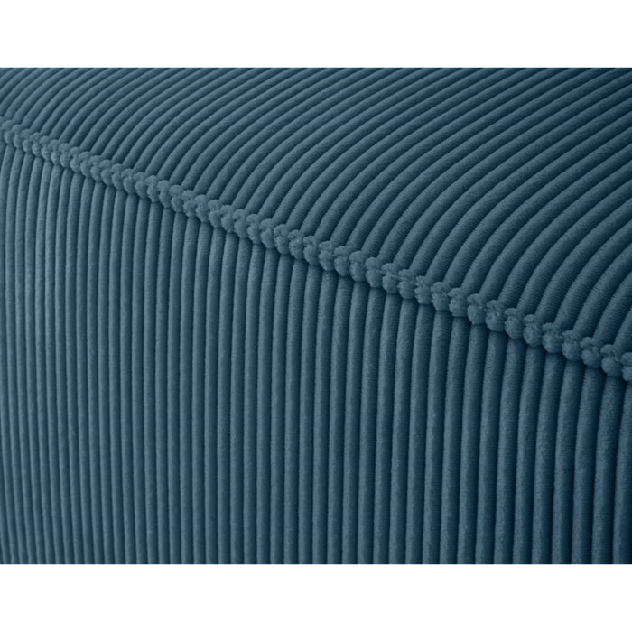 Arty - module d'assise gauche - en velours côtelé - Bleu