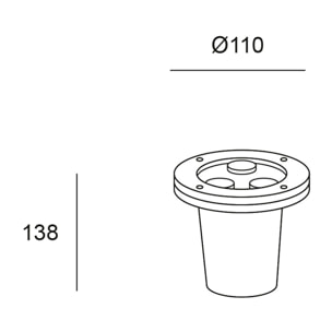 Forlight Empotrable De Suelo Ip65/Ip67 Ringo Ø110Mm Led 2,7W 4000K Acero Inoxidable 229L