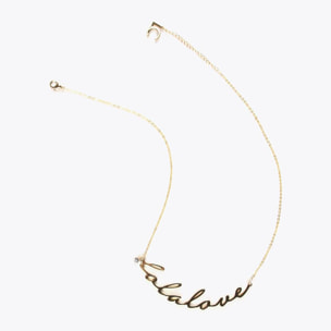 Collana essenziale con catena d'amore scritta a mano da Lola