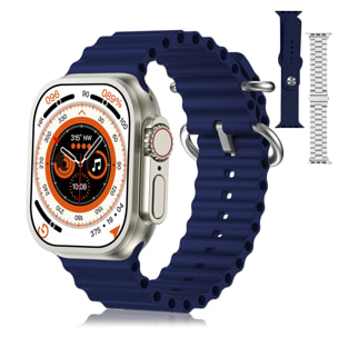 Smartwatch Z87 Ultra con triplo bracciale. Funzioni outdoor, chiamate BT, notifiche push. Decine di modalità sportive.