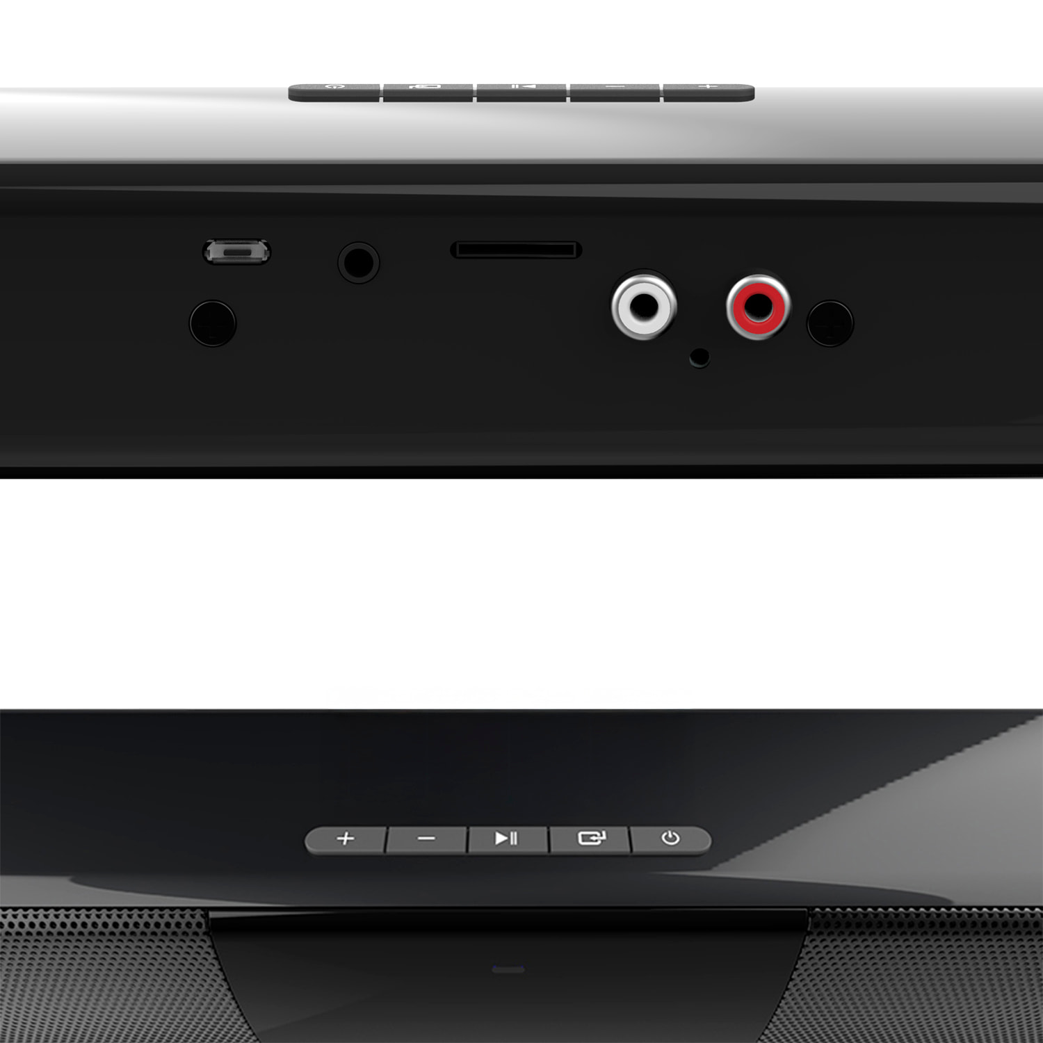 Barra de sonido 4.0 BS-28B. Bluetooth 4.2, entrada RCA, auxiliar, Micro SD y radio FM. Con mando de control remoto.