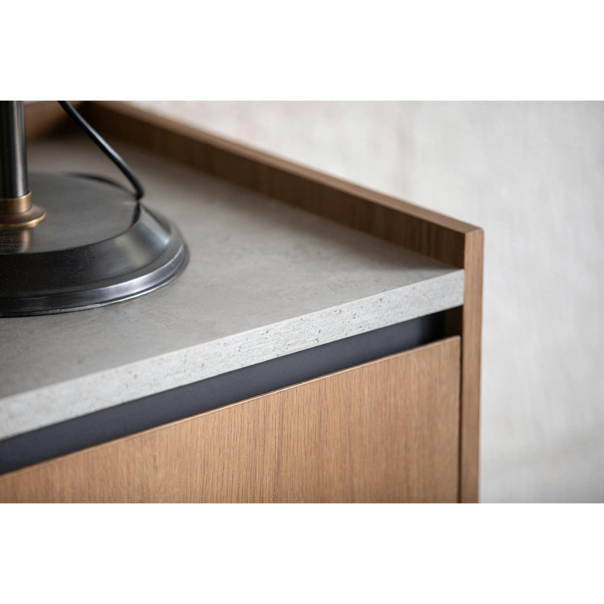 Bureau design en bois aspect béton KINGSTON