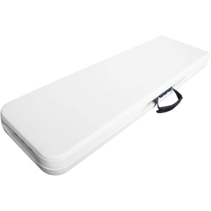 Banc pliant en métal "Foldy" - 183 x 29 x 42 cm - Blanc