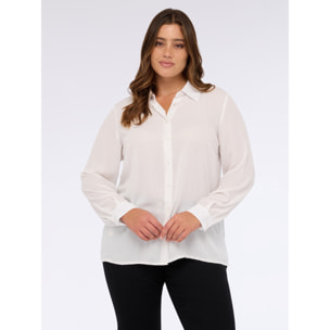 Fiorella Rubino - Camisa de georgette con micro tachuelas - Blanco