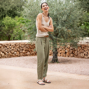 Sandalias N5887 SOFT NAPPA ROSSO/ ARENISCA color Rosso