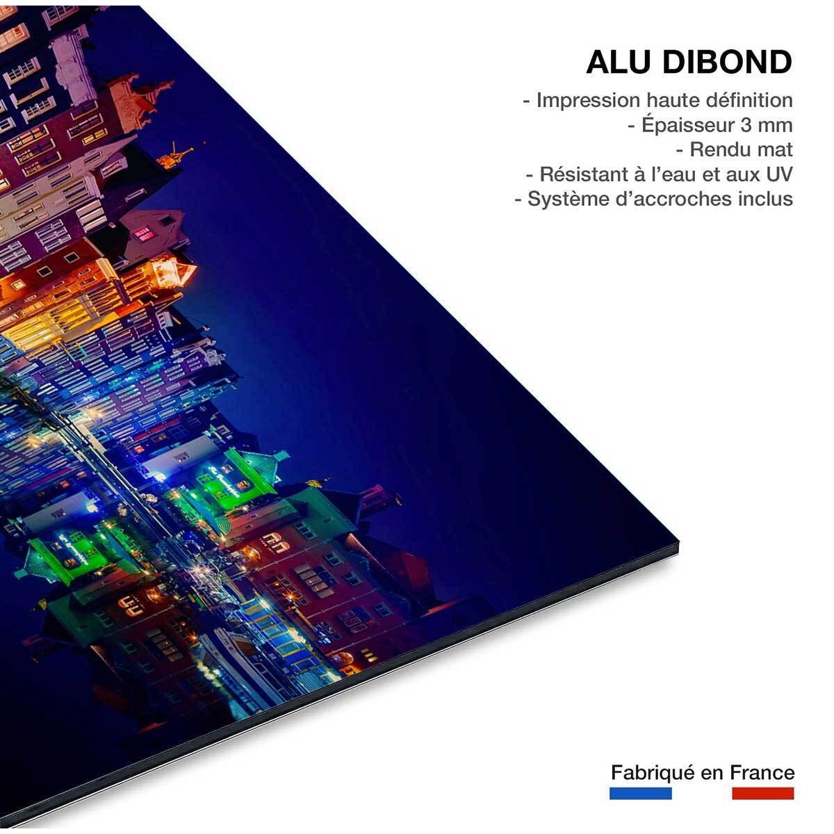 Tableau ville Fenêtre d'Amsterdam Tableau alu Dibond