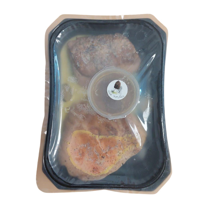 Escalopes de foie gras poêlées sauce morilles - 130g*** - France