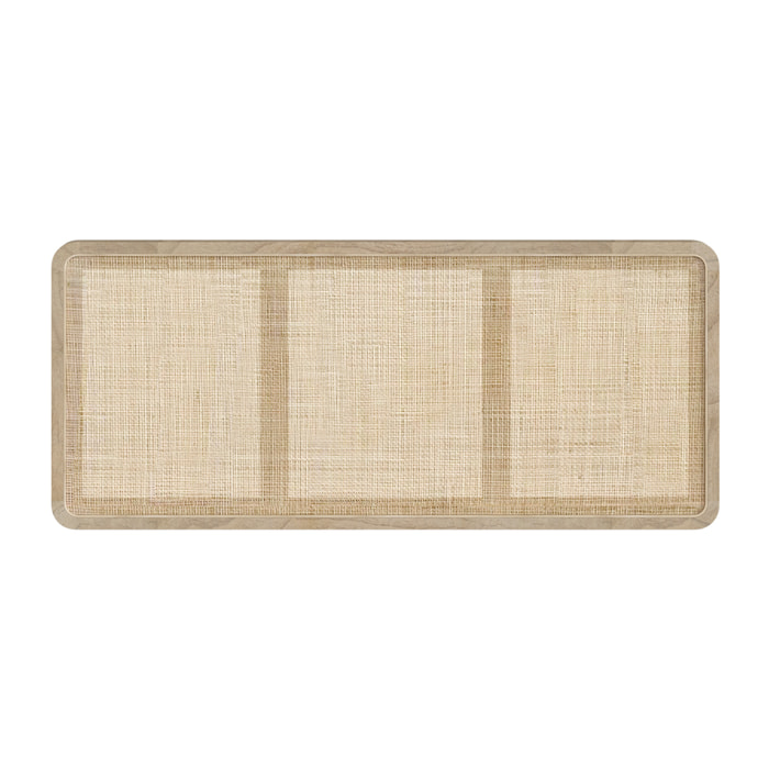 Tête de lit à suspendre en bois et cannage 140 cm - Khao