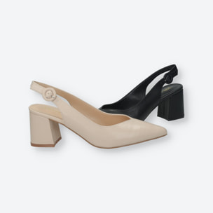 Décolleté sling back Donna Tata Italia Rosa