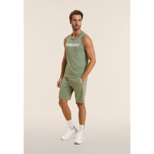 Pantaloni corti in jersey stretch con taschino