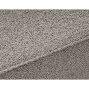 Topaze - pouf - en tissu bouclette - Taupe