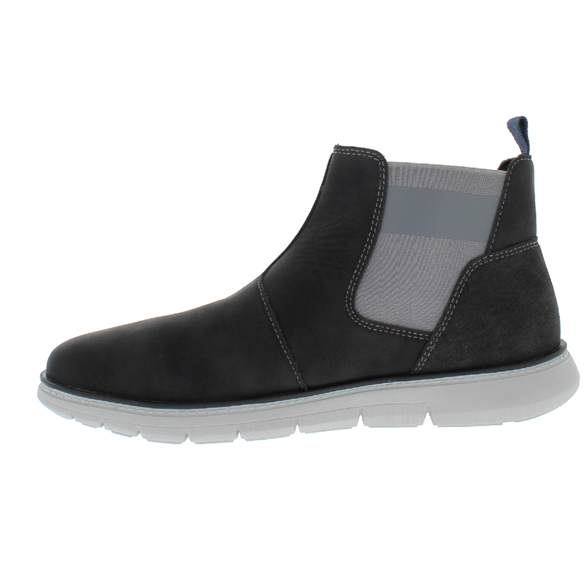 Armata di Mare Scarpe Uomo Stivaletti Chelsea Boots con Soletta Rimovibile in Memory Foam AMU W24L634 Black Grey