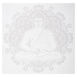 Sticker "Bouddha" - gris - 40x40 cm