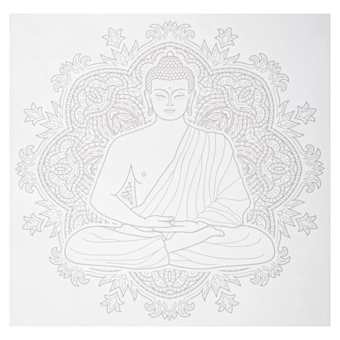 Sticker "Bouddha" - gris - 40x40 cm