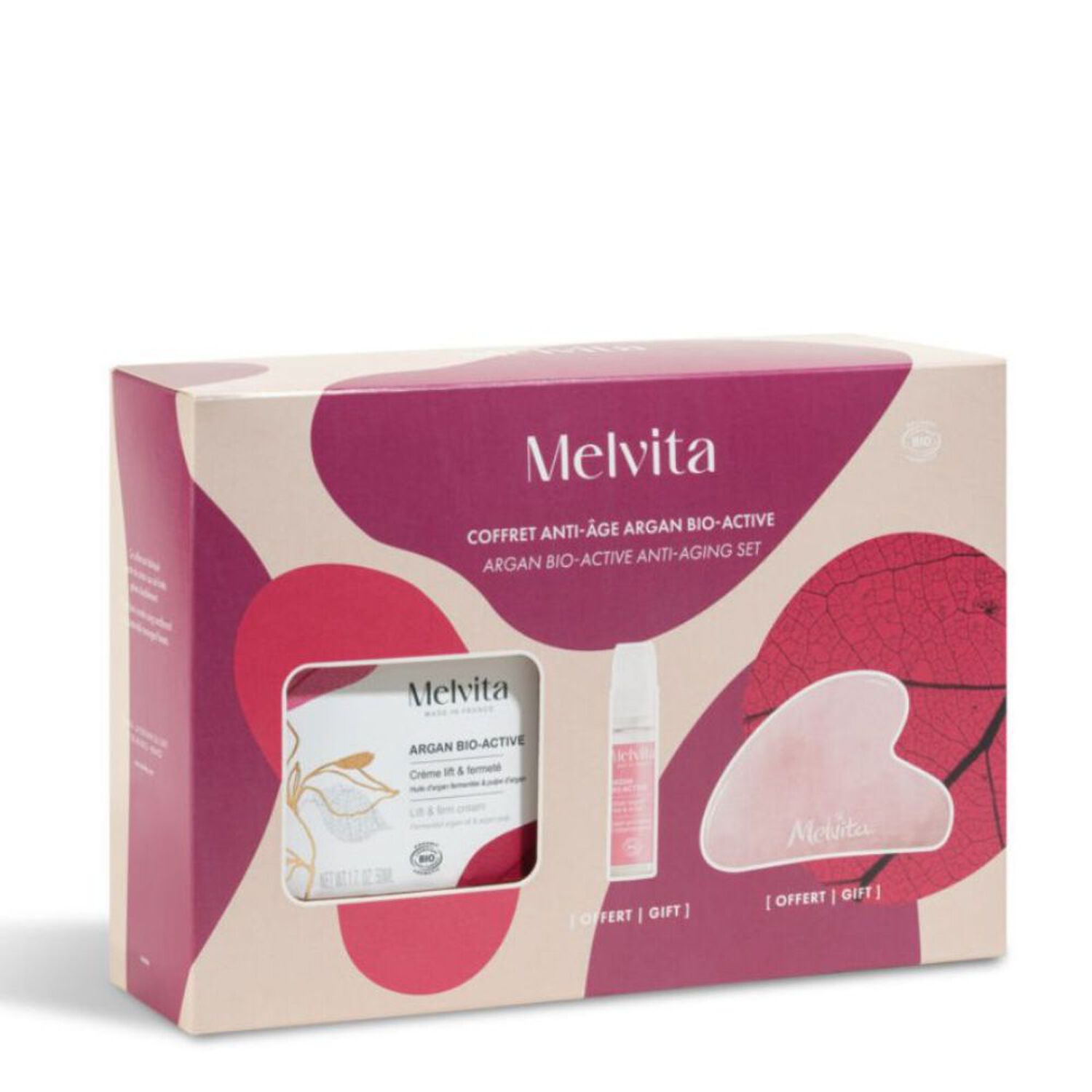 Argan Bio Active - Coffret Crème Lift et Fermeté 50 ml + Sérum 7,5 ml et Gua Sha