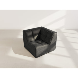 Alya - module d'angle en simili - Noir