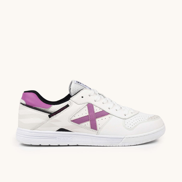 MUNICH CONTINENTAL 970 Zapatillas de Fútbol Sala Profesionales Blancas y Moradas