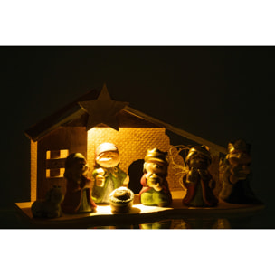 J-Line décoraton crèche - porcelaine - mix - large - LED