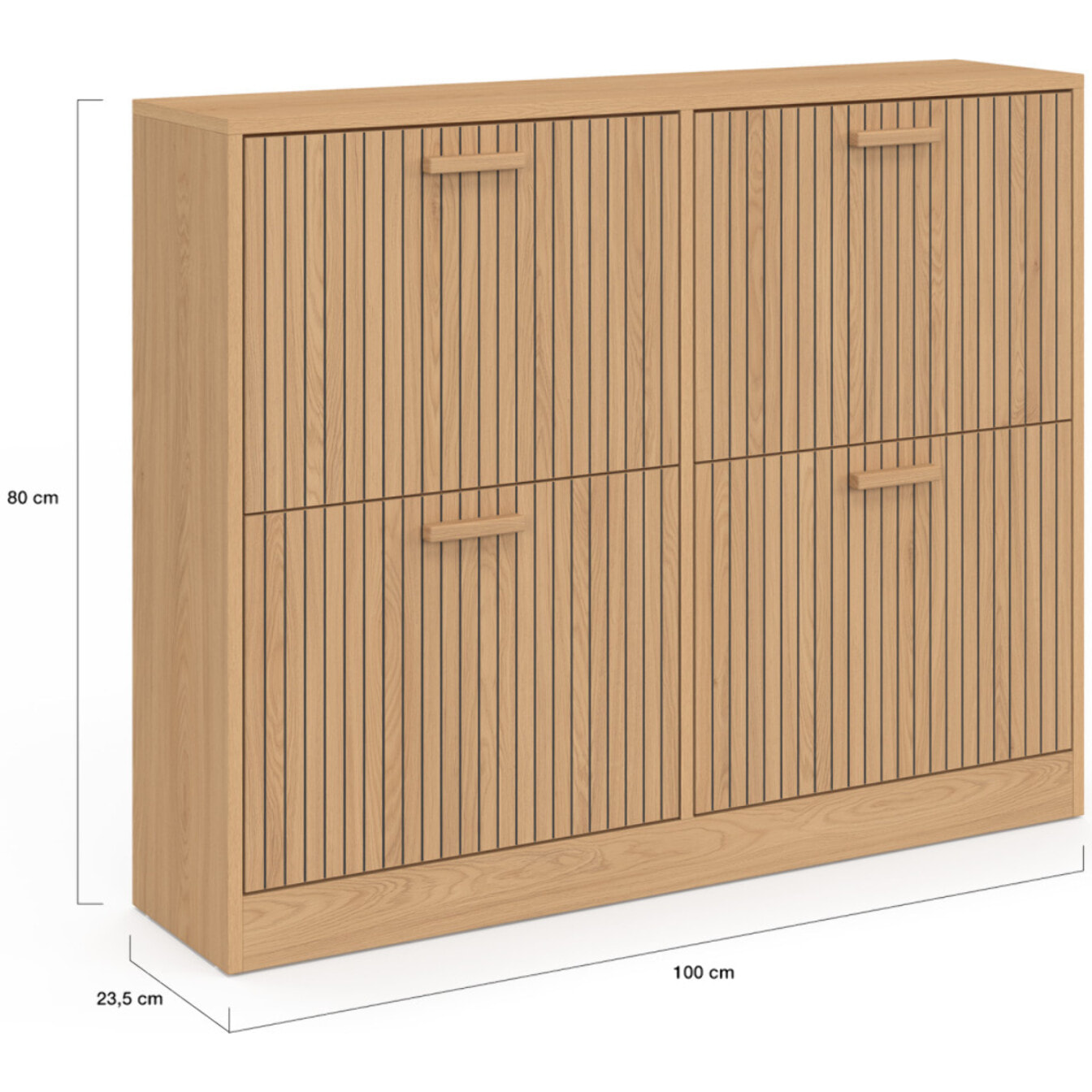 Meuble chaussures bas Faustine 4 portes - 24 paires