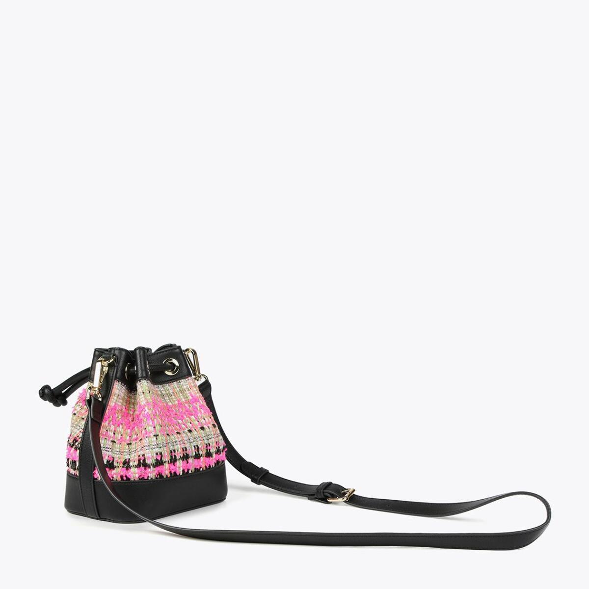 Mini borsa a secchiello tweed