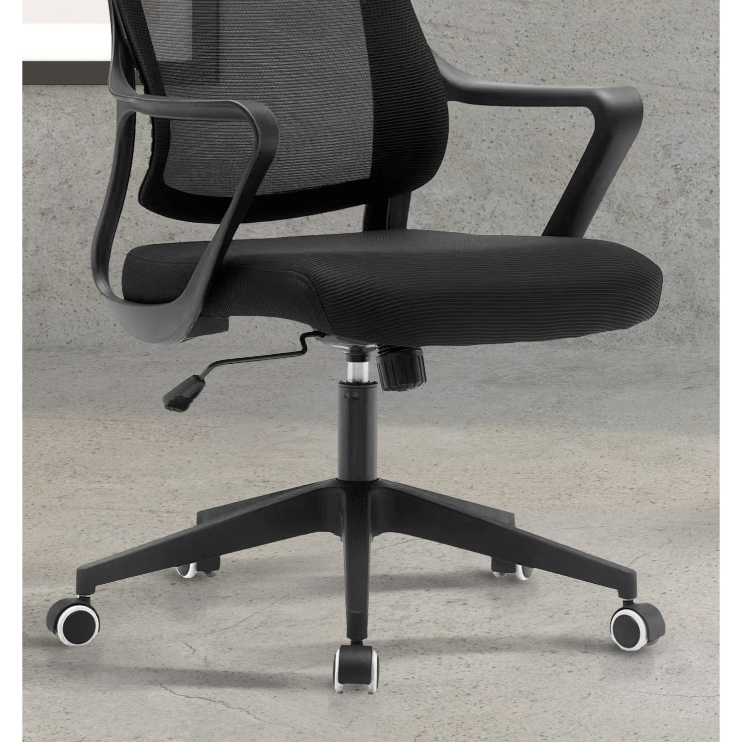 Silla de estudio Remi tela negro 127x67x69 cm