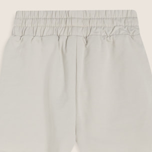 Shorts Bambina in Cotone Elasticizzato con Logo in Strass