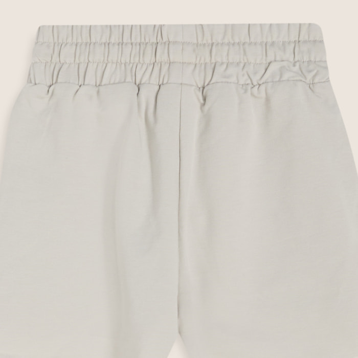 Shorts Bambina in Cotone Elasticizzato con Logo in Strass