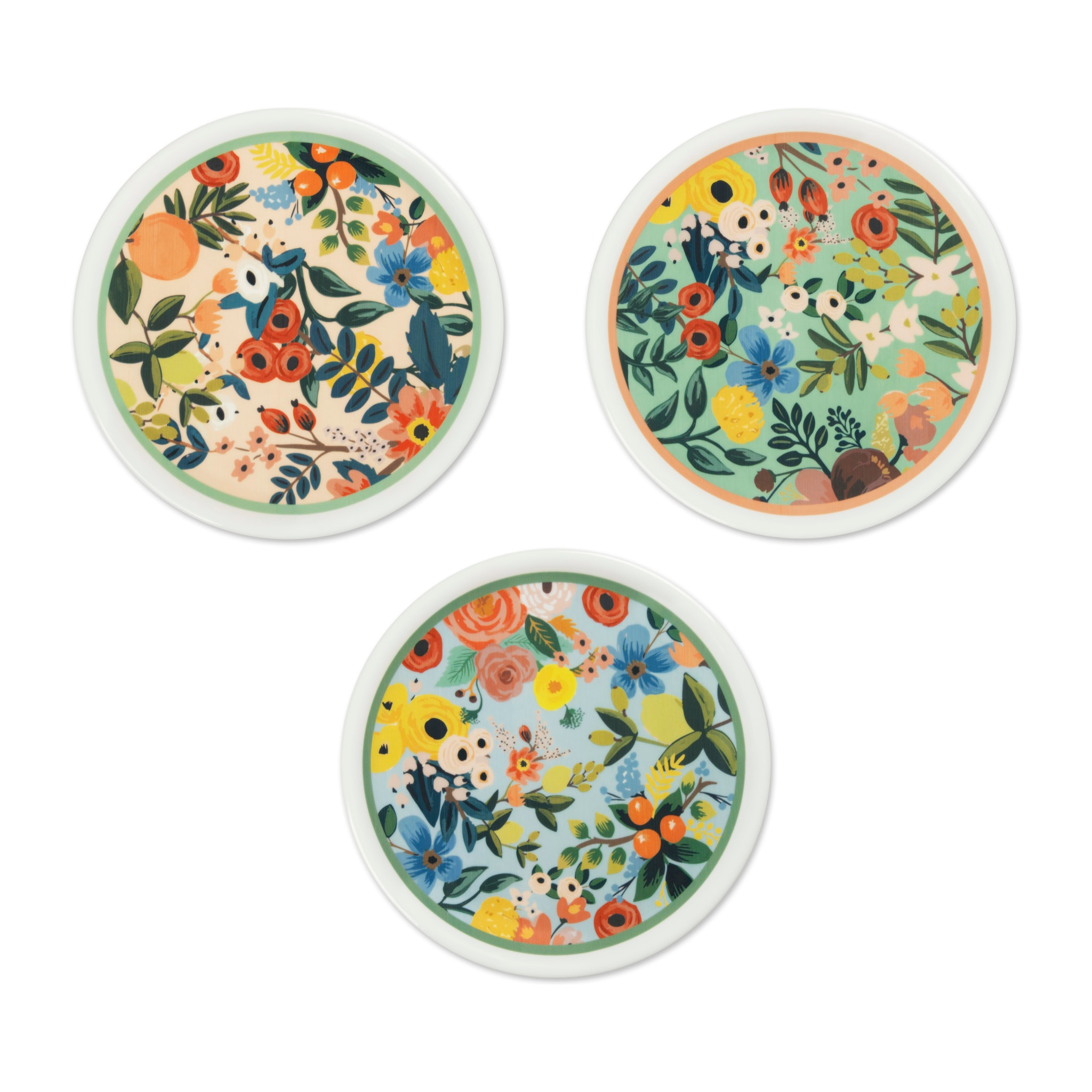 Set de 6 Assiettes à Pizza Excelsa – Fiori Frida, Porcelaine Multicolore